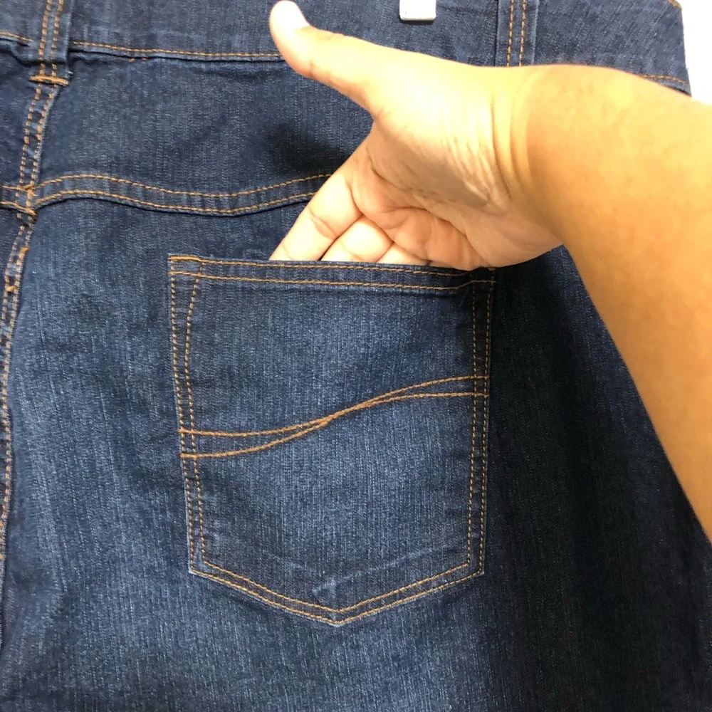 Catherines Secret Slimmer Synergy Dark Wash Jeans Size 26WP Plus